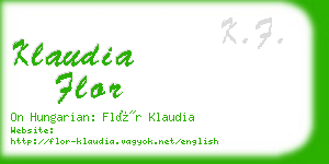 klaudia flor business card